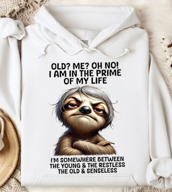Funny Hoodie I Am In The Prime Of My Life Sloth Design Funny Gift