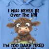 Funny Hoodie I Will Never Be Over The Hill Funny Gift 1