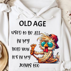 Funny Hoodie Old Age Used To Be All In My Head Funny Gift