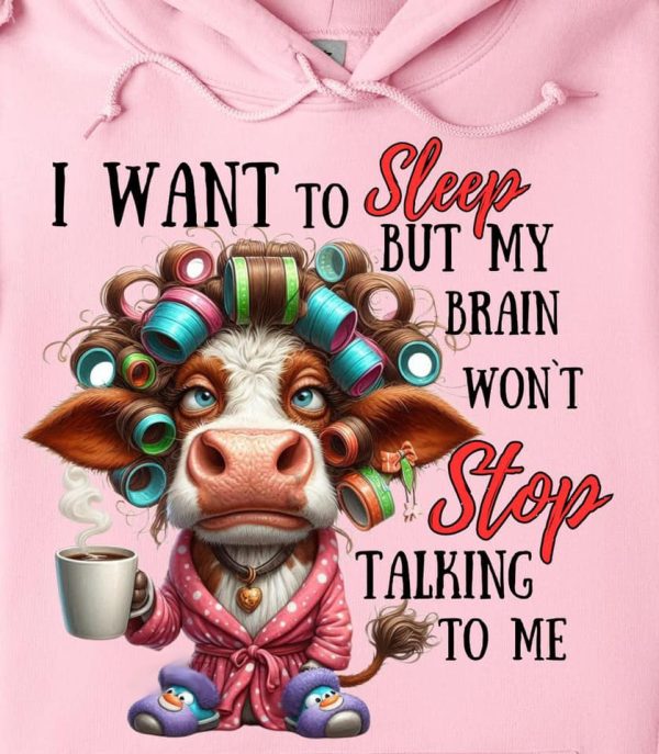 Funny Hoodie I Want To Sleep But My Brain Won t Stop Talking Funny Gift 1