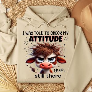 Funny Hoodie I Was Told To Check My Attitude Funny Gift 2