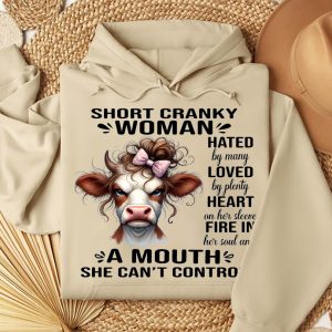 Funny Hoodie Short Cranky Woman Hated By Many Loved Funny Gift 2